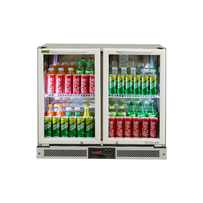 Turbo Air TB9-8H-SWSSS-N Back Bar Refrigerator – 2 Doors Swing Glass Doors, Back Mounted, Stainless Steel, Stainless Trim