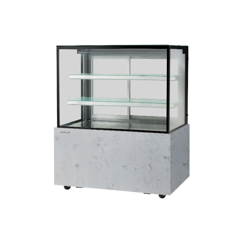 Turbo Air TBP1200-2-N Refrigerated Cake Display Case – 2 Sliding Doors, 2 Shelves (3 Tier), Heated Double Glass, Stainless Steel