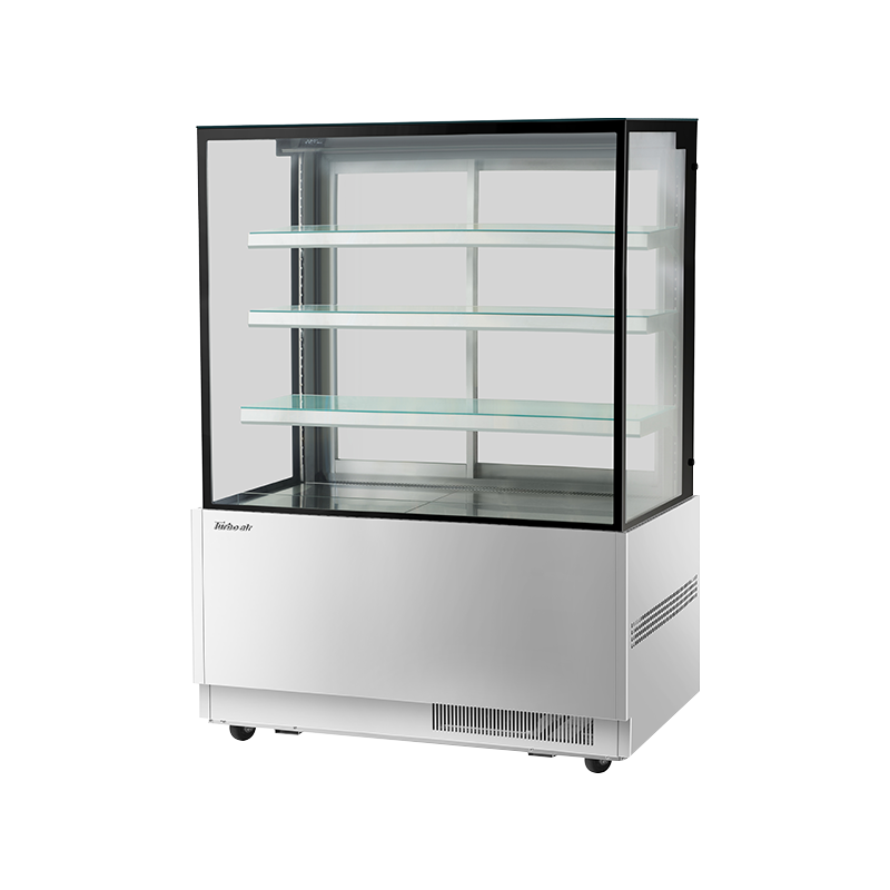 Turbo Air TBP1200-3-N Refrigerated Cake Display Case – 2 Sliding Doors, 3 Shelves (4 Tier), Heated Double Glass, Stainless Steel