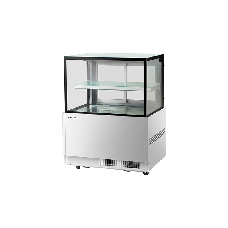 Turbo Air TBP900-1-N Refrigerated Cake Display Case – 2 Sliding Doors, 1 Shelf (2 Tier), Heated Double Glass, Stainless Steel