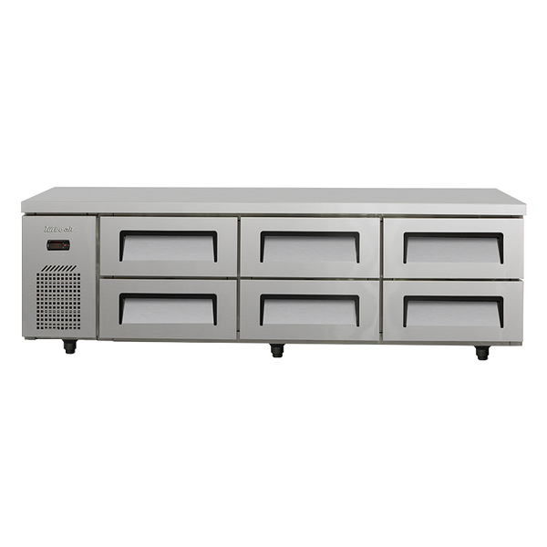 Turbo Air TCB18-6-N Chef Base Refrigerator – 6 Drawers, Fits Up To 8× GN 1/1 (150mm), GN Pans Not Included