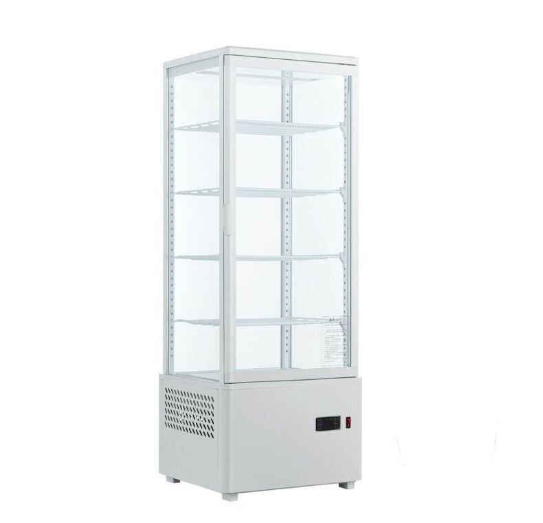 TCBD108L Four Sided Countertop Display Fridge 447x400x1194mm