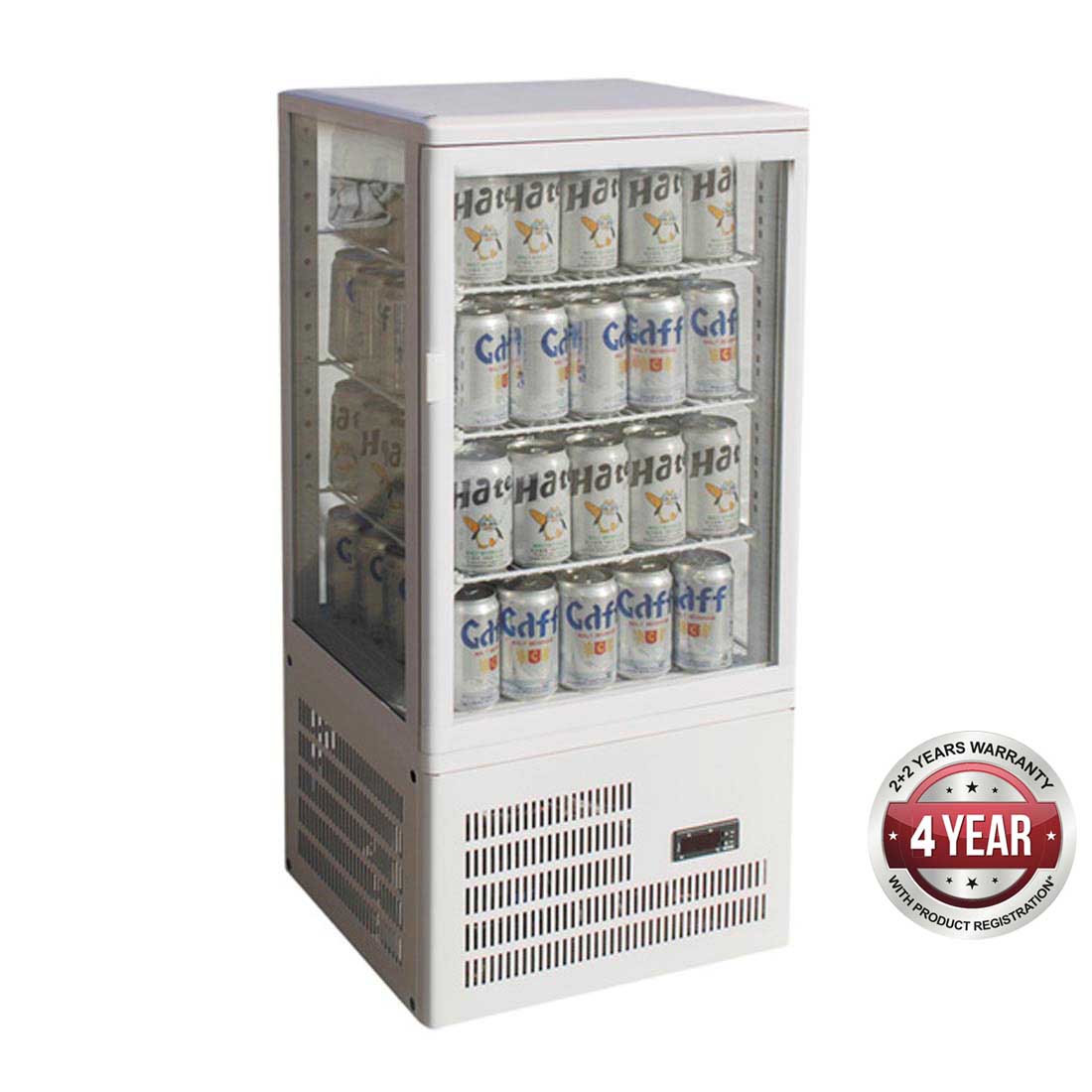 CLEARANCE OFFER LOW STOCK Thermaster Four-Sided Countertop Display Fridge White TCBD78W
