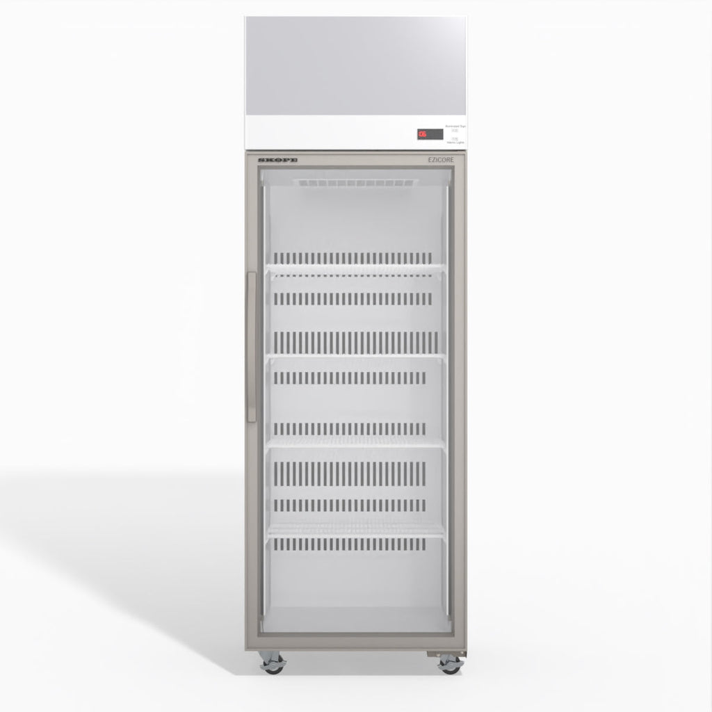 Skope EziCore TCE650N 1 Glass Door Display or Storage Fridge WHITE