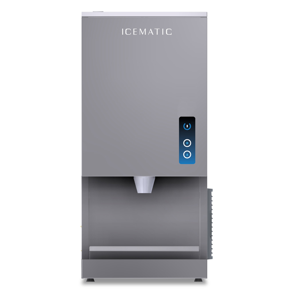 Icematic TD200.10 - Counter Model Self Contained Cubelet Ice and Water Dispenser - 200kg