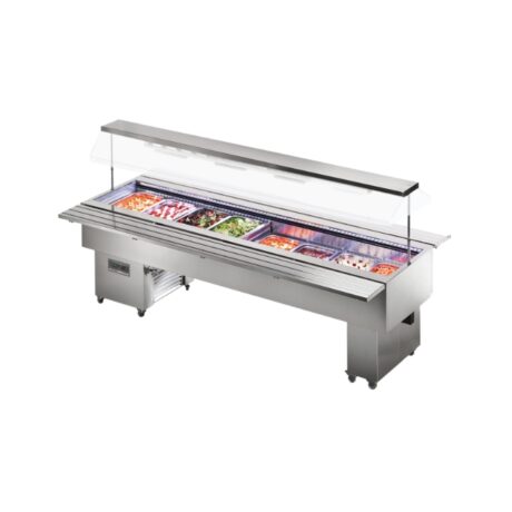 ISO4INOXR290 - Tecfrigo Isola VT Inox Salad Bar - Isola 4 VT Inox 10 Amp