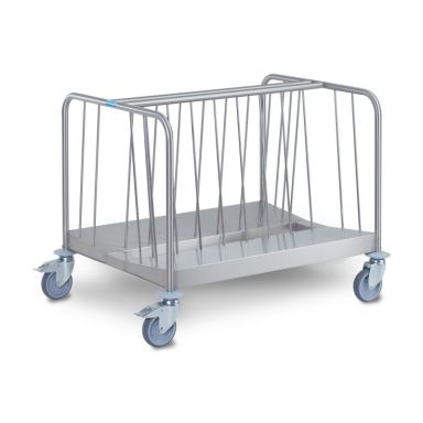 TETW-2-26-N - Hupfer Mobile Plate Trolley. Low Version. Double Sided