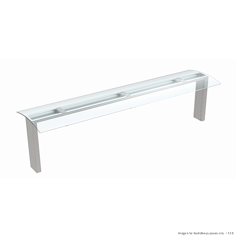 Thermaster Top Glass Sneeze Guard With LED Lighting - TGL-6G