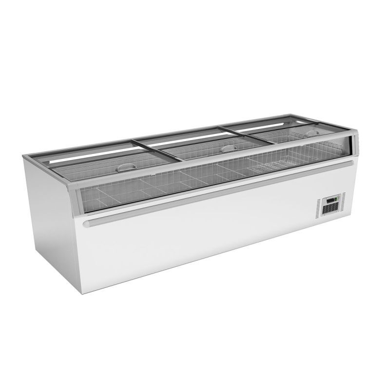 Thermaster 1105L Supermarket Island Freezer with Glass Sliding Lids ZCD-L250G