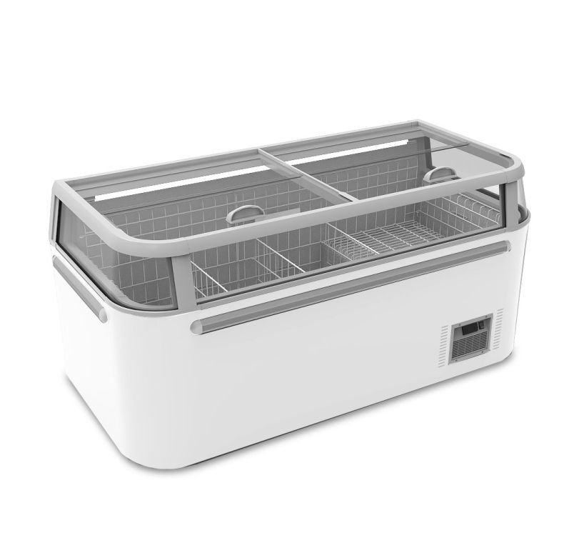 Thermaster 745L Supermarket Island Freezer with Glass Sliding Lids ZCD-E185G