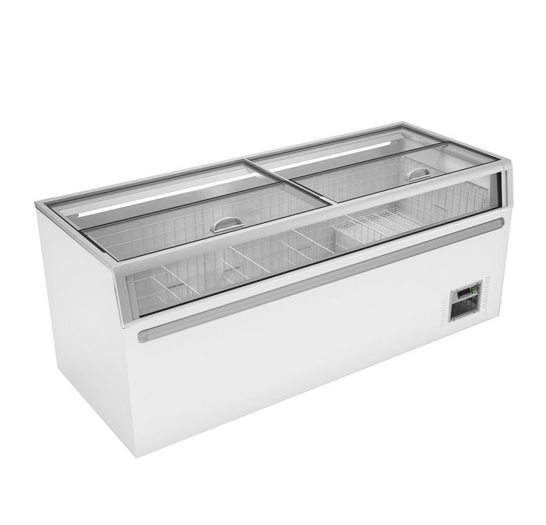 Thermaster 900L Supermarket Island Freezer with Glass Sliding Lids ZCD-L210G