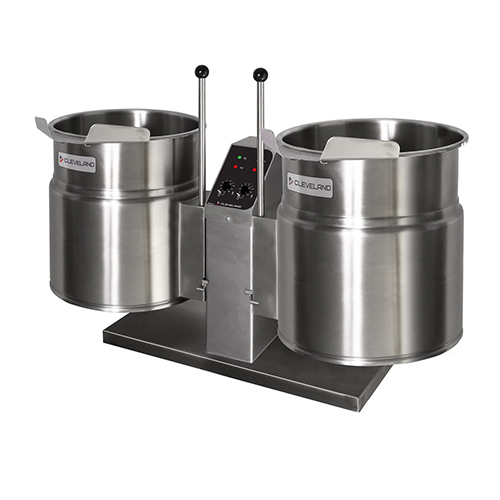 TKET6T - Cleveland Twin Electric Tilting Kettles 2x23L