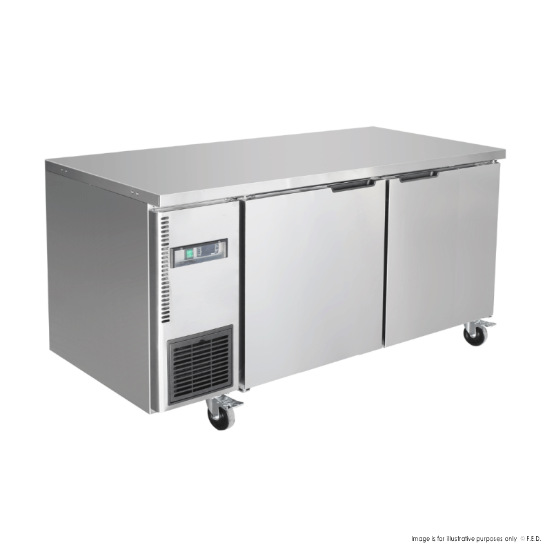 2NDs: Thermaster Stainless Steel Double Door Workbench Fridge - TL1500TN-NSW2140