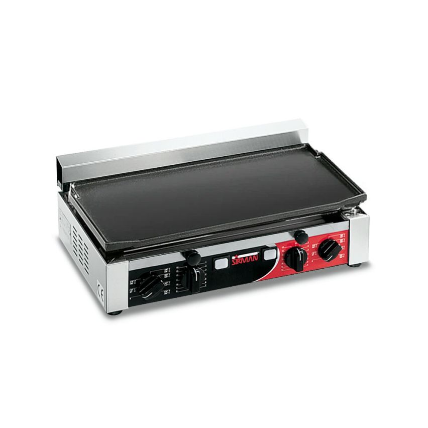 Sirman PD Top L-L Cast Iron Twin Control Countertop Hotplate with Smooth Cooking Surface - 34A3221002SI
