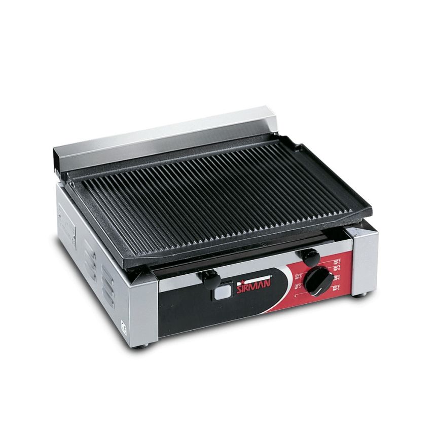 Sirman Cort Top R Cast Iron Single Control Countertop Hotplate with Ribbed Cooking Surface - 34A2101002SI