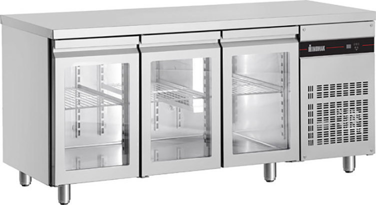 Inomak UBI7179G Undercounter Fridge 3 Door – Glass