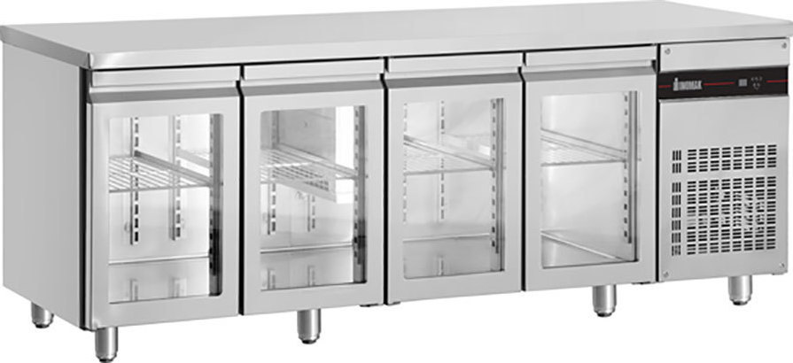 Inomak UBI7224G Undercounter Fridge 4 Door – Glass