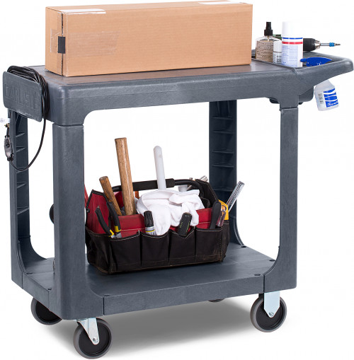 UC194023 Carlisle Grey Flat Top Utility Cart 1026mm x 483mm x 830mm