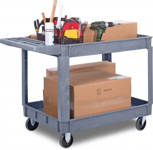 UC452523 Carlisle Grey Large Bin Top Utility Cart 1143mm x 685mm x 838mm