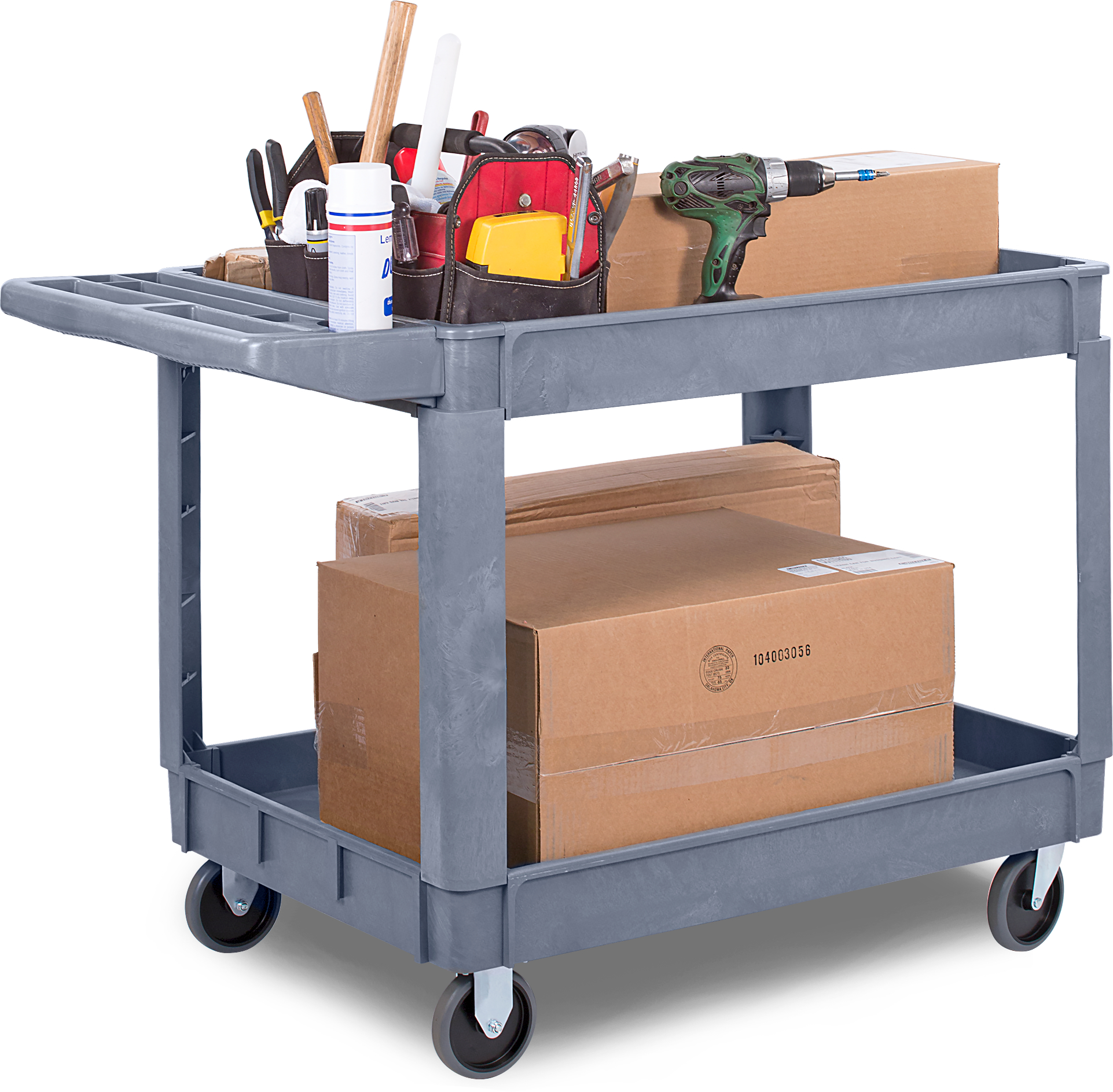 UC452523 Carlisle Grey Large Bin Top Utility Cart 1143mm x 685mm x 838mm