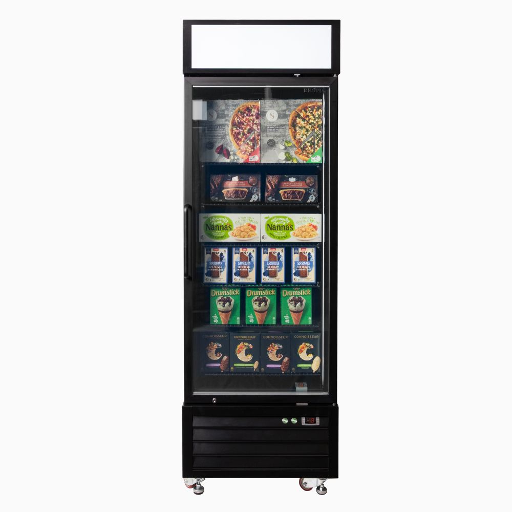 Upright Display Freezer 546L - 1 Door - Flat Glass - Lightbox