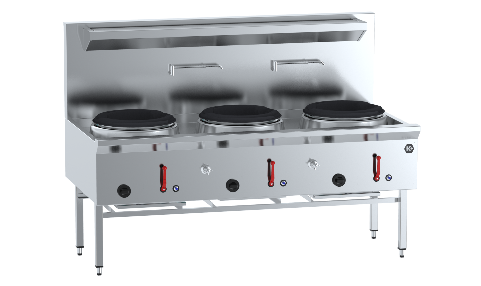 K+ UFWWK-3 - Three Hole Waterless Wok Table