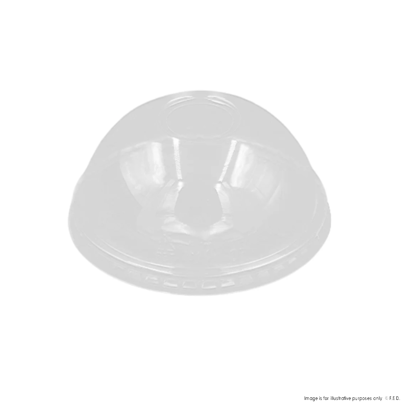 PakMax 78mm PET Cold Paper Cups Dome Lids - CCDL-78C-PET-LID