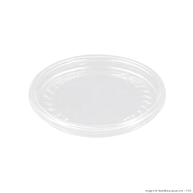 PakMax 117mm PET Deli Container Flat Lid - FL-117C-PET-LID