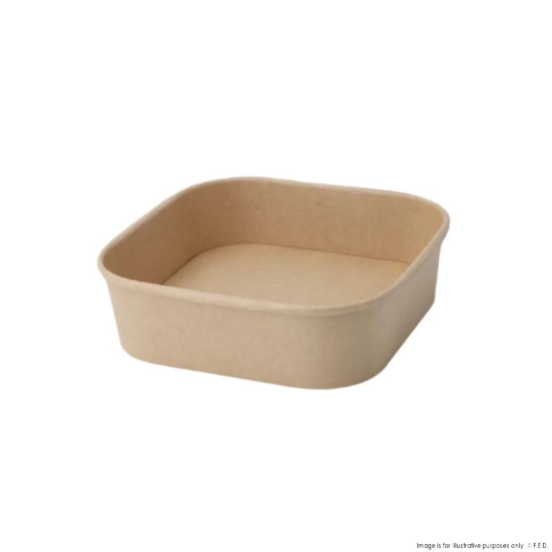PakMax 580ML Kraft Paper Rectangular Bowl - KPRB-500