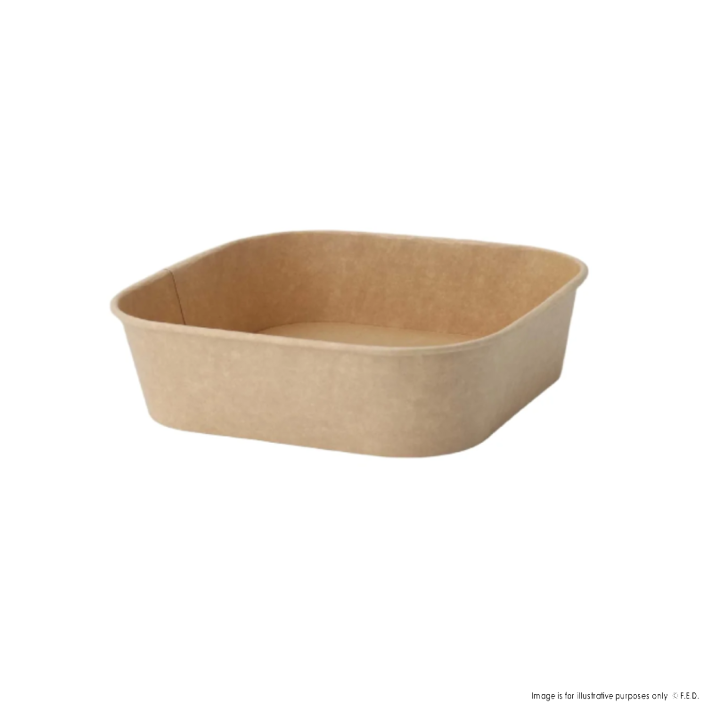 PakMax 880ML Kraft Paper Rectangular Bowl - KPRB-750