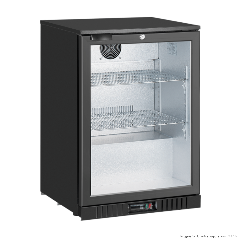 Thermaster Under Bench single Heated Glass Door Bar Cooler with heater switch - LG-138TD