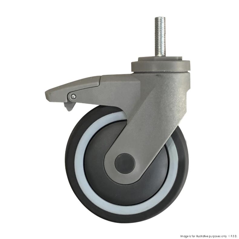 Modular System 5" TPR Braked Castor for PCU Vented Shelf - PCU-BC