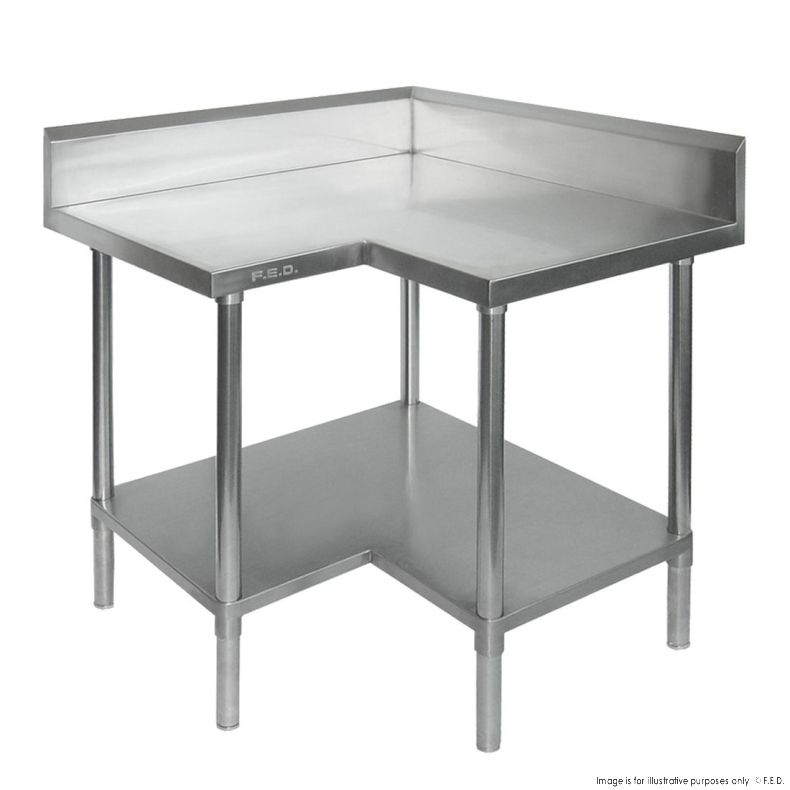 2NDs: Modular System Corner Workbench, 150mm Splashback & Undershelf WBCB7-0900/A-NSW1763
