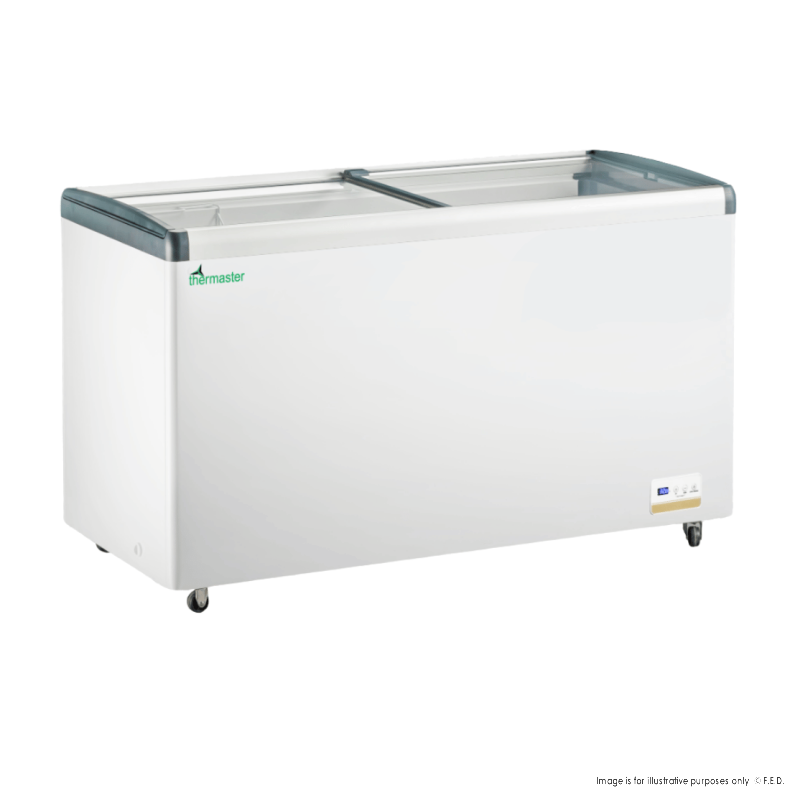 Thermaster 456L Chest Freezer with Flat Glass Sliding Lids - WD456G
