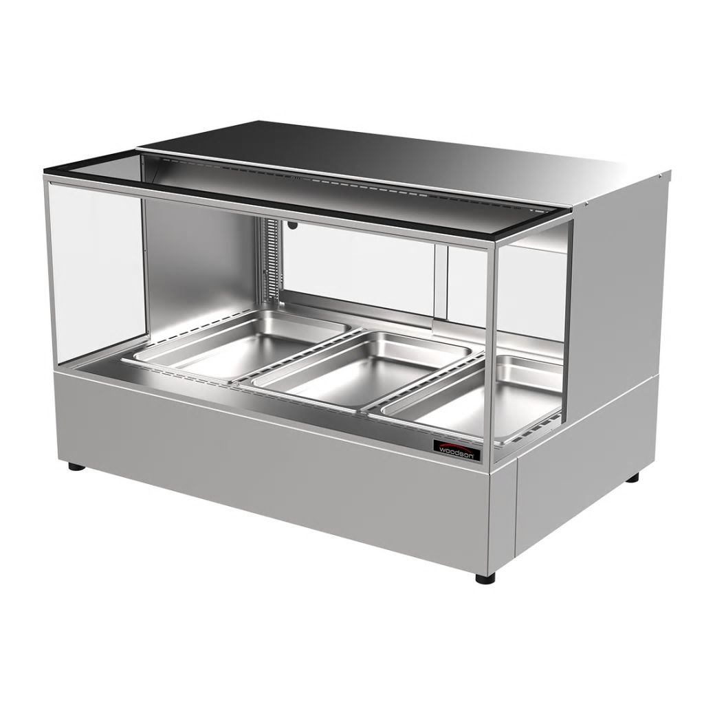 Woodson 3 Module Heated Square Glass Chicken Display W.HFHSQ23