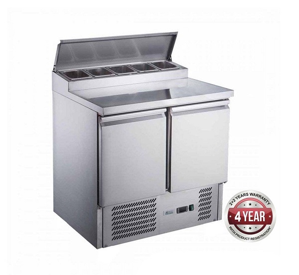 FED-X XGNS900D - 2 Door Saladettes / Sandwich Bar 5 x 1/6 GN Pans
