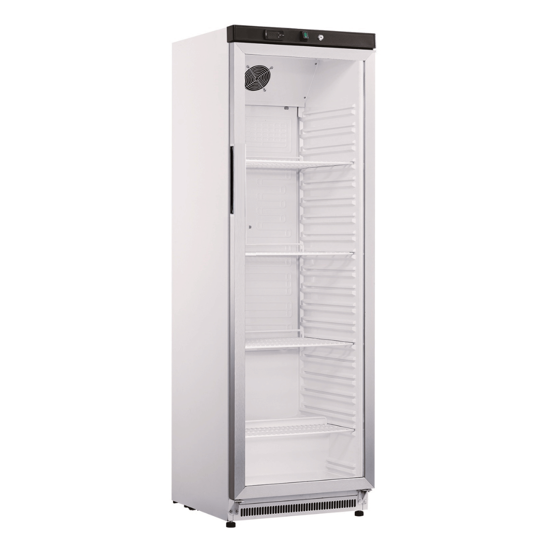 FED-X 386L Single Glass Door Fridge 600x585x1850 240V 372W/10A