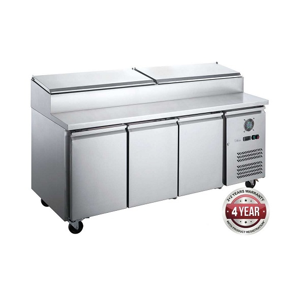 FED-X XSS8C20S3V - Pizza Make-Up Bench 10 x 1/3 GN Pans - 2020mm