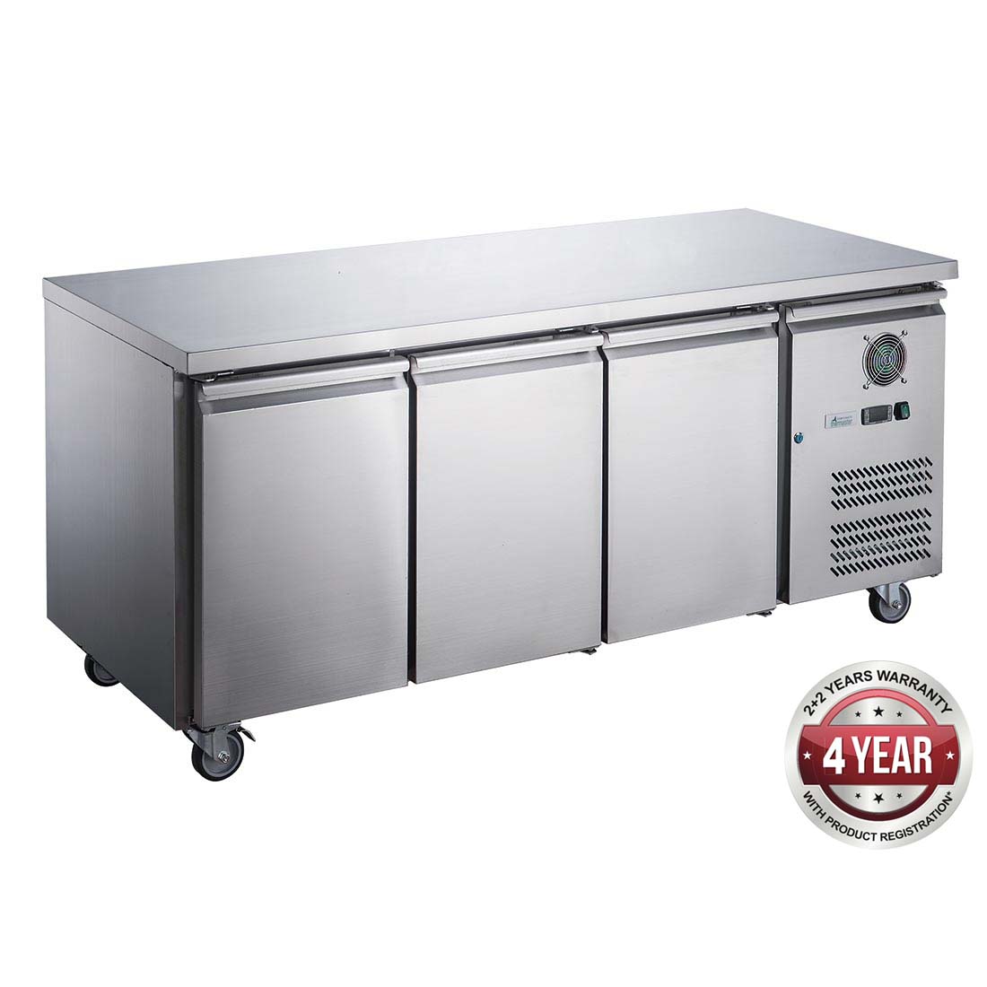 Thermaster FED-X S/S Three Door Bench Freezer XUB6F18S3V