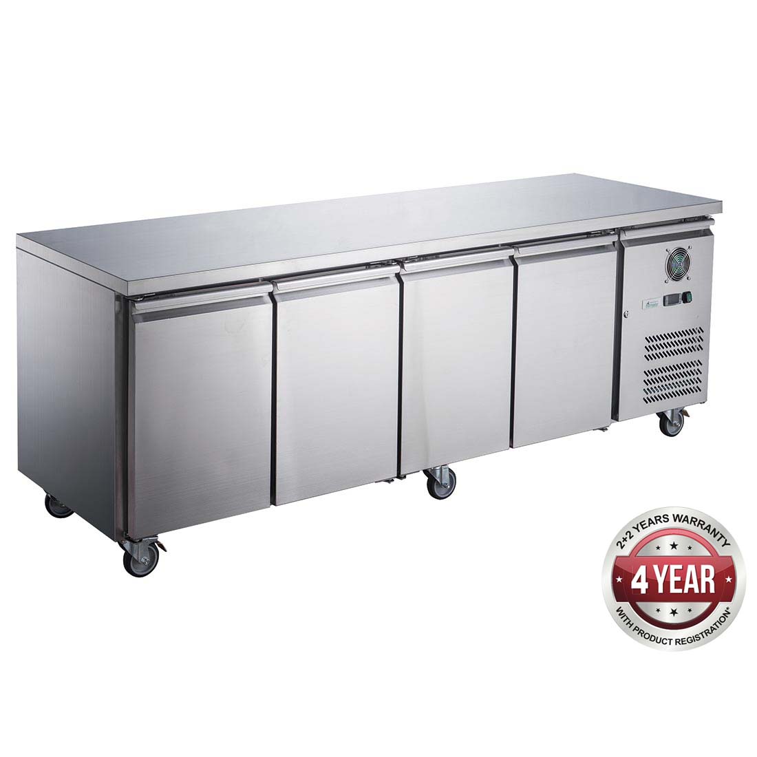 Thermaster FED-X S/S Four Door Bench Fridge XUB7C22S4V