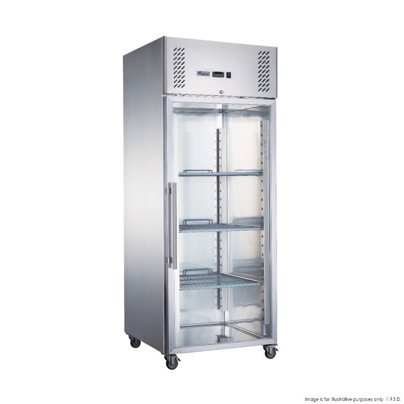 2NDs: FED-X S/S Full Glass Door Upright Fridge - XURC600G1V-NSW1936